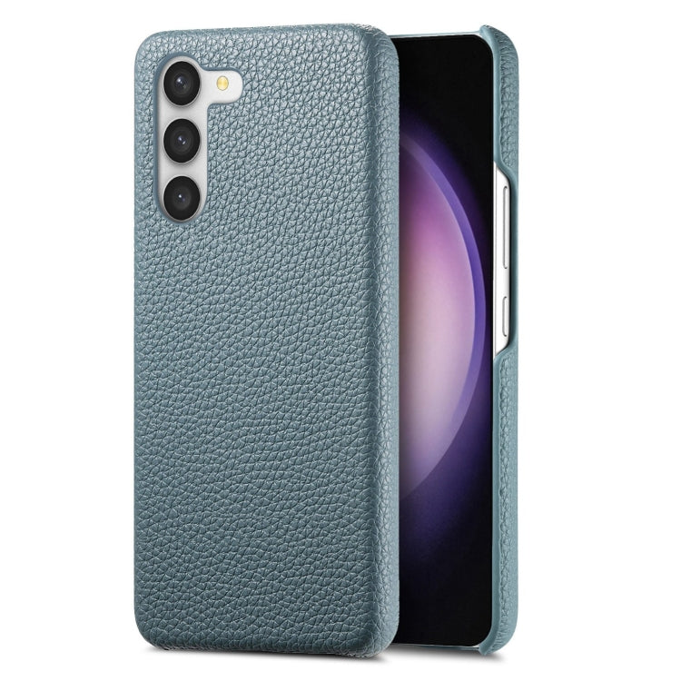 For Samsung Galaxy S23+ 5G Litchi Oil Edge Leather Back Phone Case(Blue) - HoMEdemic™ 