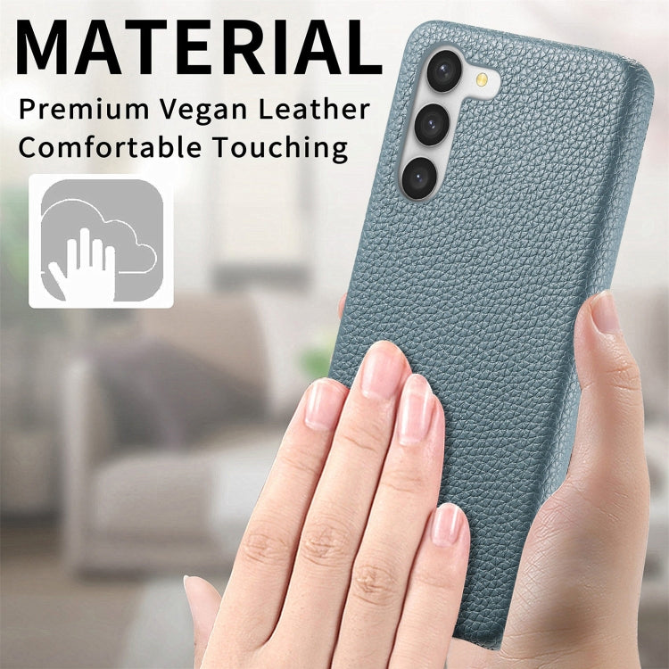 For Samsung Galaxy S23+ 5G Litchi Oil Edge Leather Back Phone Case(Blue) - HoMEdemic™ 