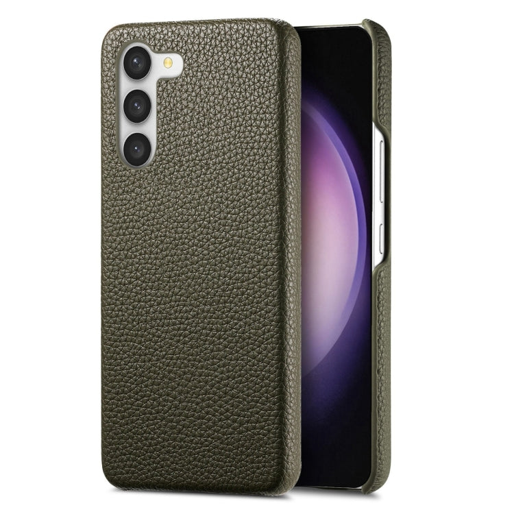 For Samsung Galaxy S23+ 5G Litchi Oil Edge Leather Back Phone Case(Green) - HoMEdemic™ 