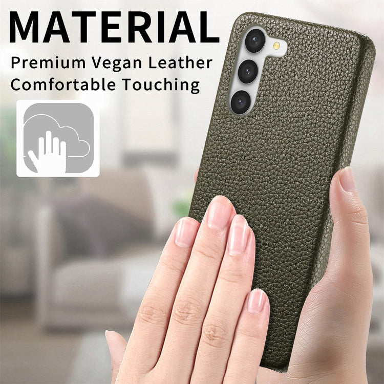 For Samsung Galaxy S23+ 5G Litchi Oil Edge Leather Back Phone Case(Green) - HoMEdemic™ 