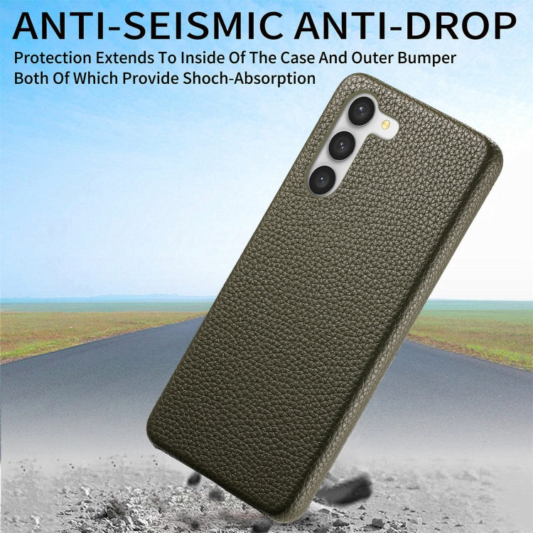 For Samsung Galaxy S23+ 5G Litchi Oil Edge Leather Back Phone Case(Green) - HoMEdemic™ 