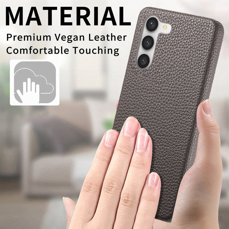 For Samsung Galaxy S23+ 5G Litchi Oil Edge Leather Back Phone Case(Grey) - HoMEdemic™ 