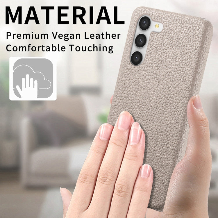 For Samsung Galaxy S23+ 5G Litchi Oil Edge Leather Back Phone Case(Khaki) - HoMEdemic™ 