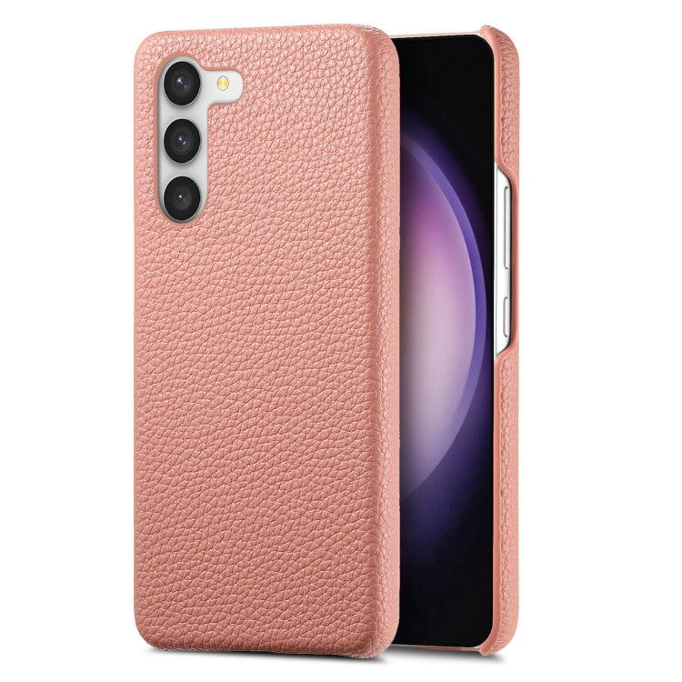For Samsung Galaxy S23+ 5G Litchi Oil Edge Leather Back Phone Case(Pink) - HoMEdemic™ 