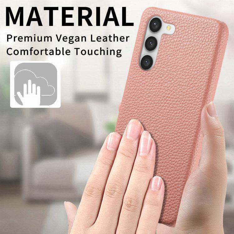 For Samsung Galaxy S23+ 5G Litchi Oil Edge Leather Back Phone Case(Pink) - HoMEdemic™ 