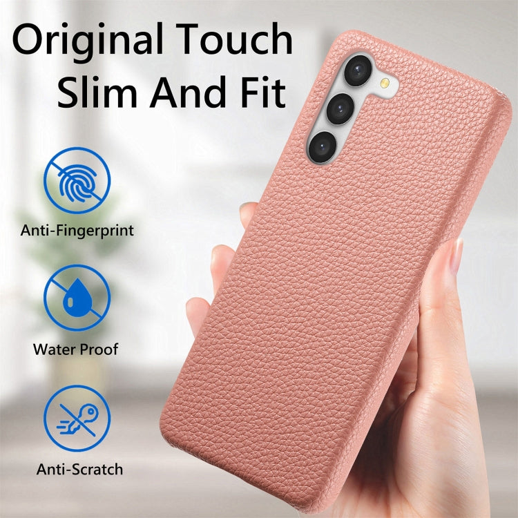 For Samsung Galaxy S23+ 5G Litchi Oil Edge Leather Back Phone Case(Pink) - HoMEdemic™ 