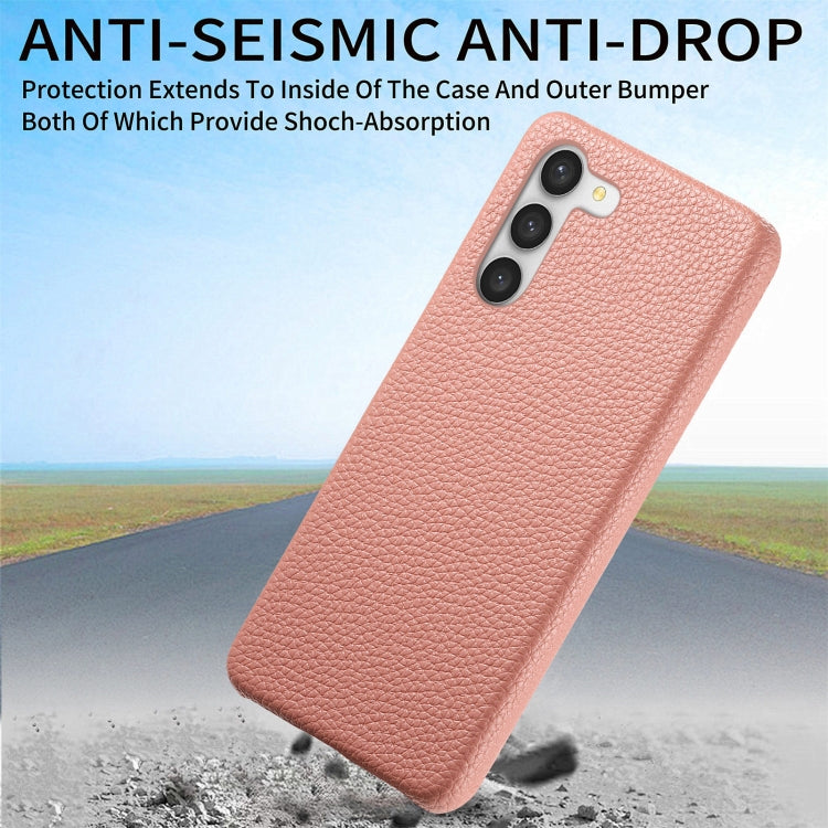 For Samsung Galaxy S23+ 5G Litchi Oil Edge Leather Back Phone Case(Pink) - HoMEdemic™ 