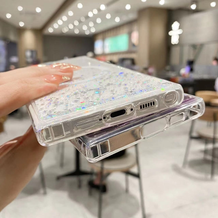 For Samsung Galaxy S23+ 5G MagSafe Glitter Hybrid Clear TPU Phone Case(Purple) - HoMEdemic™ 