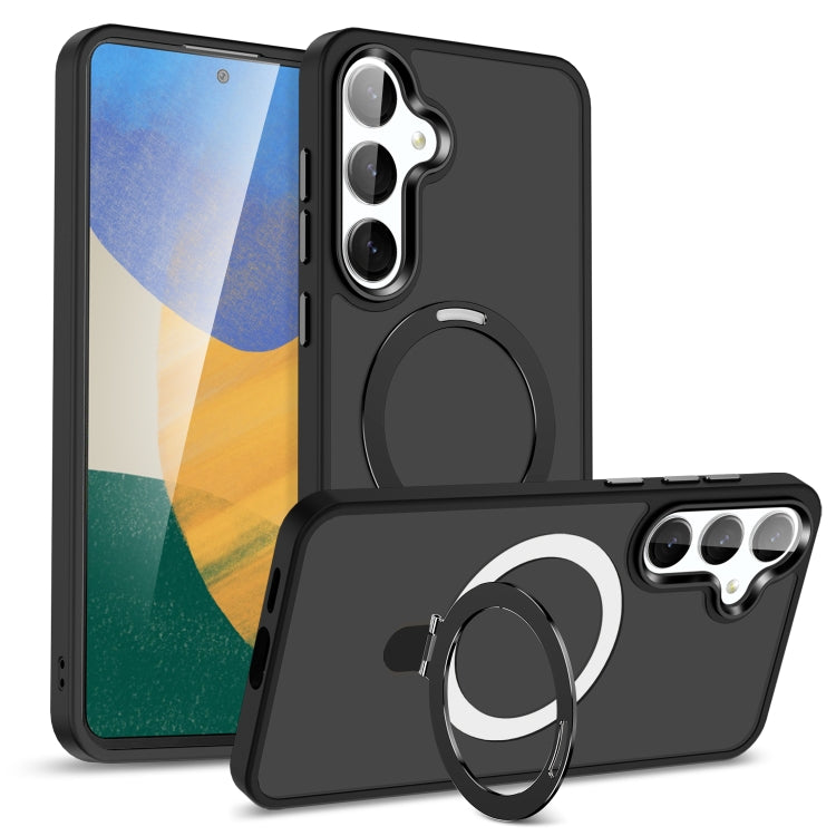For Samsung Galaxy S23+ 5G MagSafe Holder Skin-feel PC Hybrid TPU Phone Case(Black) - HoMEdemic™ 