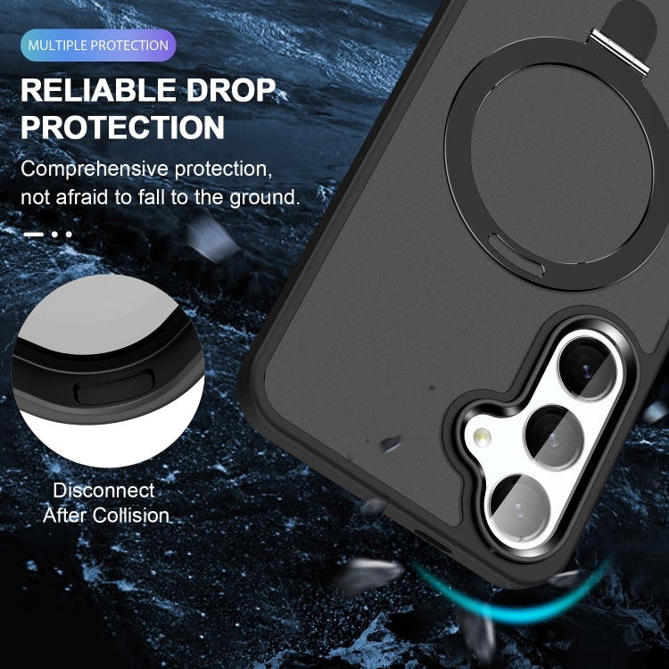 For Samsung Galaxy S23+ 5G MagSafe Holder Skin-feel PC Hybrid TPU Phone Case(Black) - HoMEdemic™ 