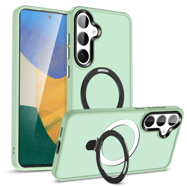 For Samsung Galaxy S23+ 5G MagSafe Holder Skin-feel PC Hybrid TPU Phone Case(Light Green) - HoMEdemic™ 
