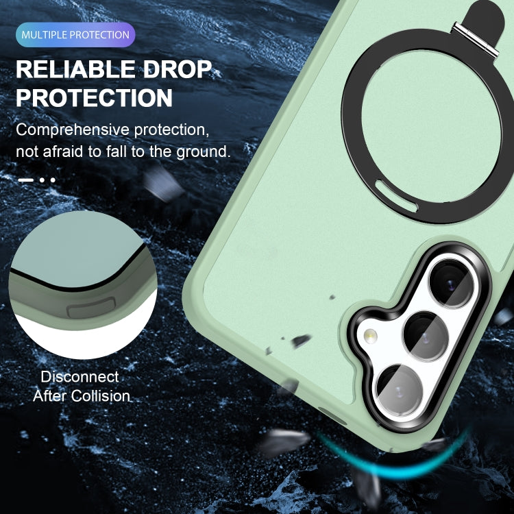 For Samsung Galaxy S23+ 5G MagSafe Holder Skin-feel PC Hybrid TPU Phone Case(Light Green) - HoMEdemic™ 