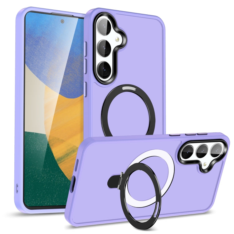 For Samsung Galaxy S23+ 5G MagSafe Holder Skin-feel PC Hybrid TPU Phone Case(Light Purple) - HoMEdemic™ 