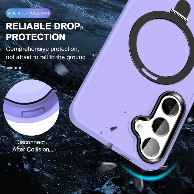 For Samsung Galaxy S23+ 5G MagSafe Holder Skin-feel PC Hybrid TPU Phone Case(Light Purple) - HoMEdemic™ 