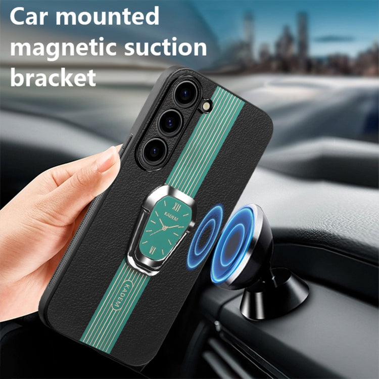 For Samsung Galaxy S23+ 5G Magnetic Litchi Leather Back Phone Case with Holder(Green) - HoMEdemic™ 