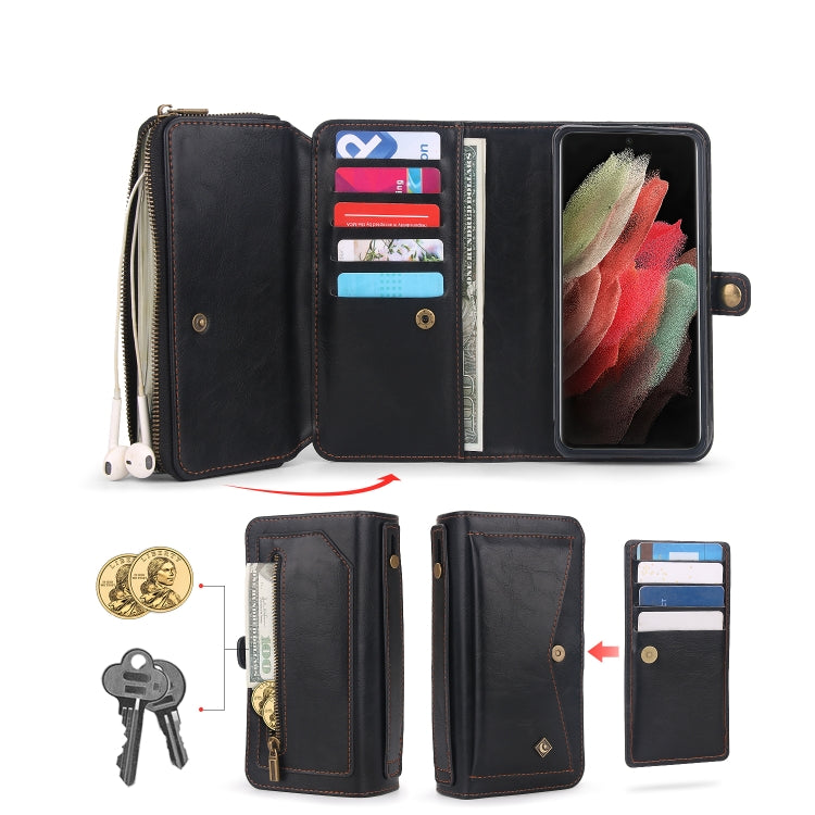 For Samsung Galaxy S23+ 5G Multi-functional Zipper Wallet Leather Phone Case(Black) - HoMEdemic™ 