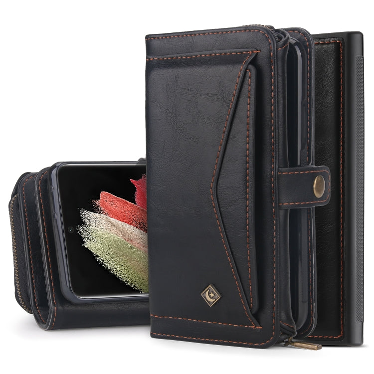 For Samsung Galaxy S23+ 5G Multi-functional Zipper Wallet Leather Phone Case(Black) - HoMEdemic™ 