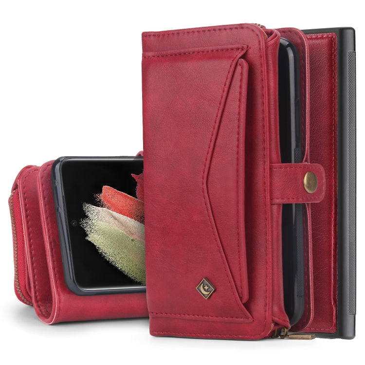For Samsung Galaxy S23+ 5G Multi-functional Zipper Wallet Leather Phone Case(Red) - HoMEdemic™ 