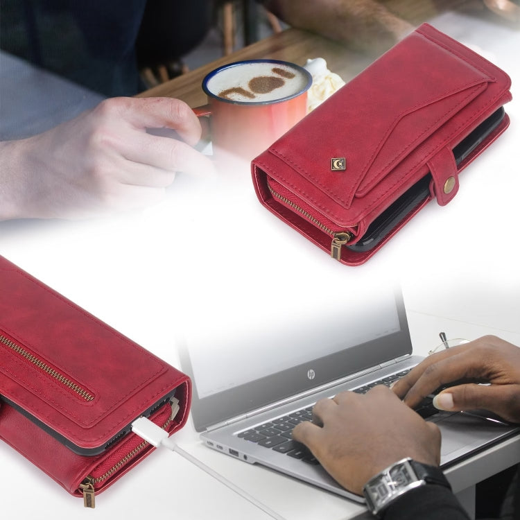 For Samsung Galaxy S23+ 5G Multi-functional Zipper Wallet Leather Phone Case(Red) - HoMEdemic™ 