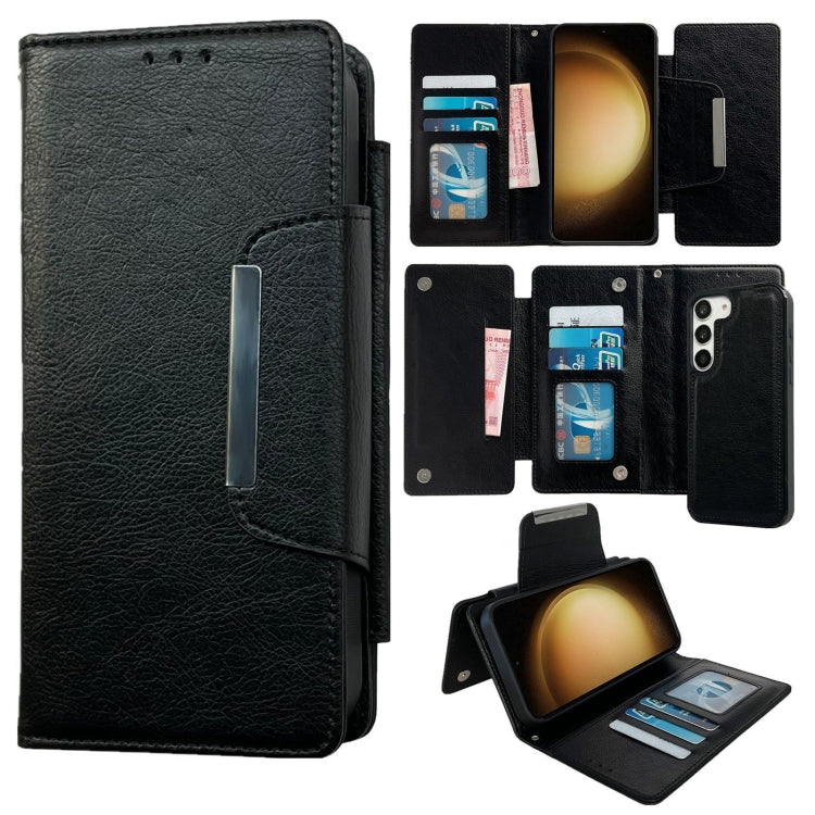 For Samsung Galaxy S23+ 5G Multifunctional 7-Card Wallet Leather Phone Case(Black) - HoMEdemic™ 