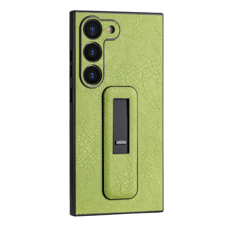 For Samsung Galaxy S23+ 5G PU Leather Push-pull Bracket Shockproof Phone Case(Green) - HoMEdemic™ 