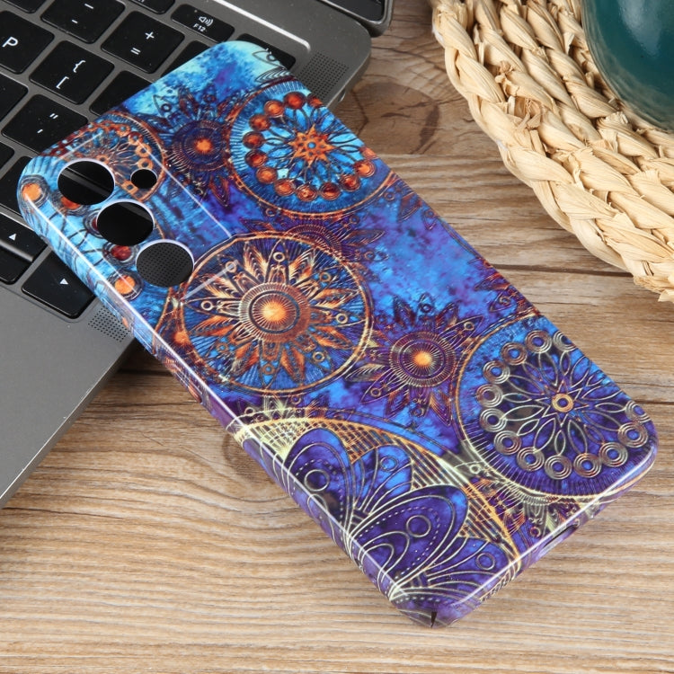 For Samsung Galaxy S23+ 5G Painted Pattern Precise Hole PC Phone Case(Abstract Flower) - HoMEdemic™ 