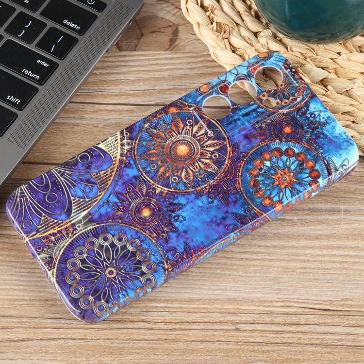 For Samsung Galaxy S23+ 5G Painted Pattern Precise Hole PC Phone Case(Abstract Flower) - HoMEdemic™ 