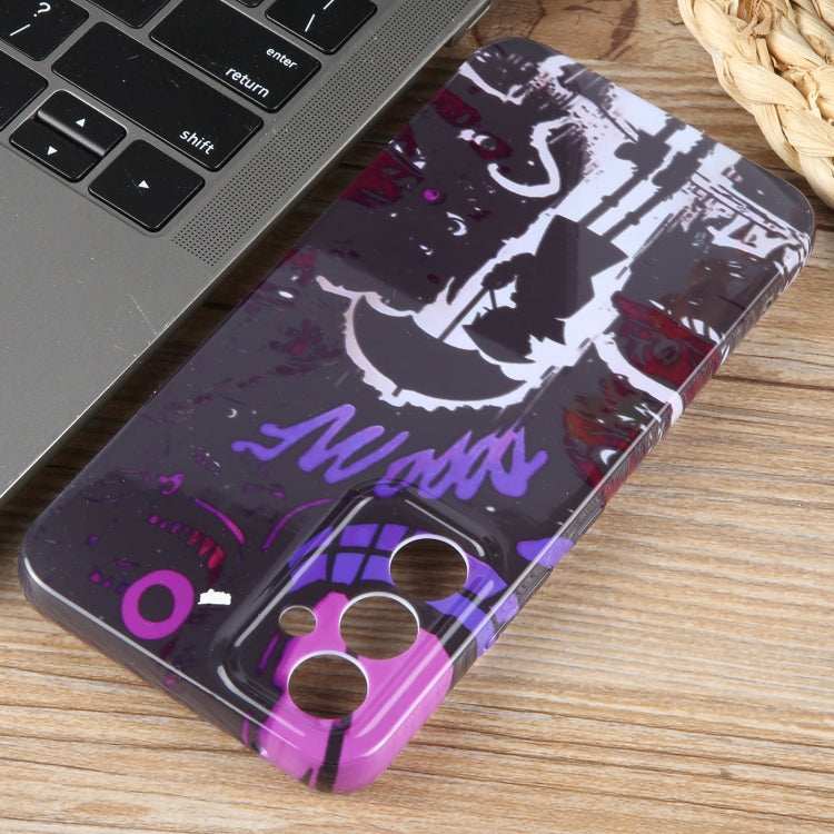 For Samsung Galaxy S23+ 5G Painted Pattern Precise Hole PC Phone Case(Black Purple Umbrella Boy) - HoMEdemic™ 