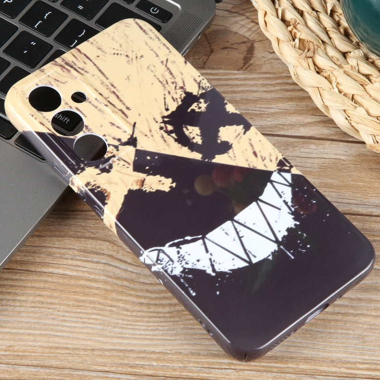 For Samsung Galaxy S23+ 5G Painted Pattern Precise Hole PC Phone Case(Black Yellow Smiling) - HoMEdemic™ 