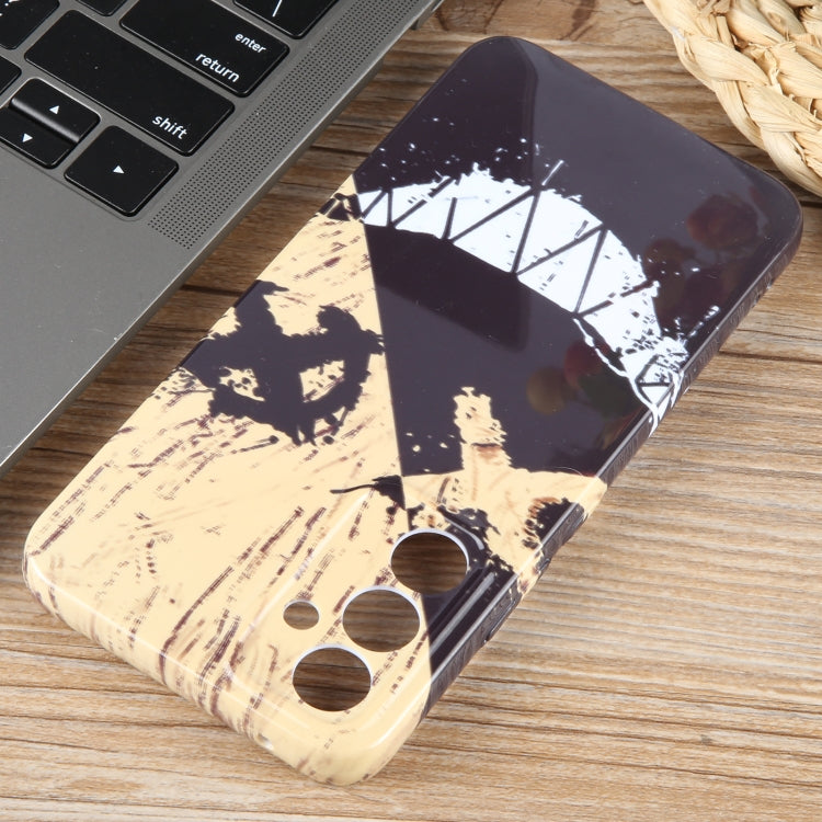 For Samsung Galaxy S23+ 5G Painted Pattern Precise Hole PC Phone Case(Black Yellow Smiling) - HoMEdemic™ 