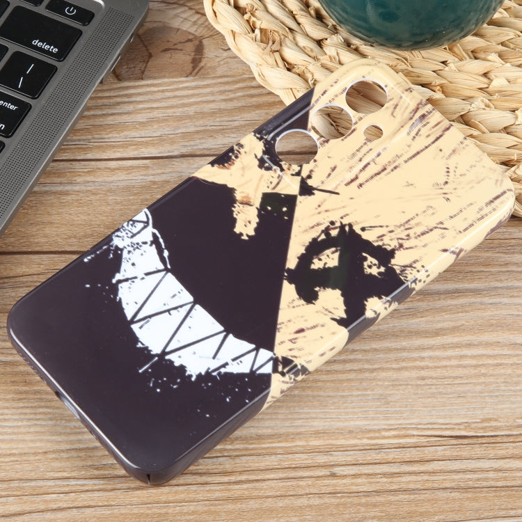 For Samsung Galaxy S23+ 5G Painted Pattern Precise Hole PC Phone Case(Black Yellow Smiling) - HoMEdemic™ 