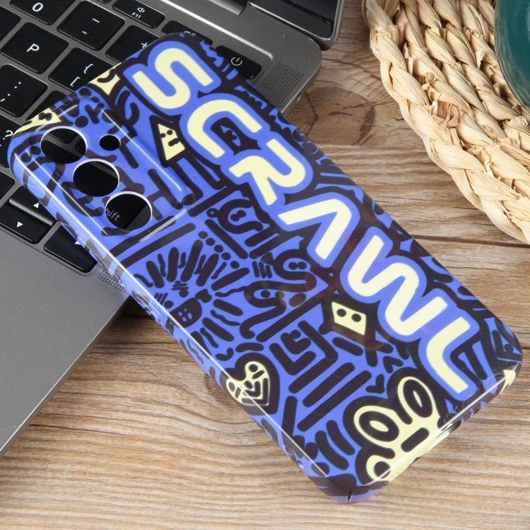 For Samsung Galaxy S23+ 5G Painted Pattern Precise Hole PC Phone Case(Blue SCR) - HoMEdemic™ 