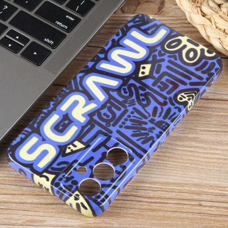 For Samsung Galaxy S23+ 5G Painted Pattern Precise Hole PC Phone Case(Blue SCR) - HoMEdemic™ 