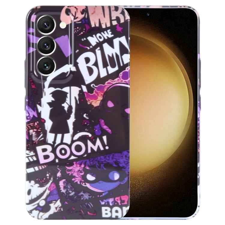For Samsung Galaxy S23+ 5G Painted Pattern Precise Hole PC Phone Case(Comics Umbrella Boy) - HoMEdemic™ 