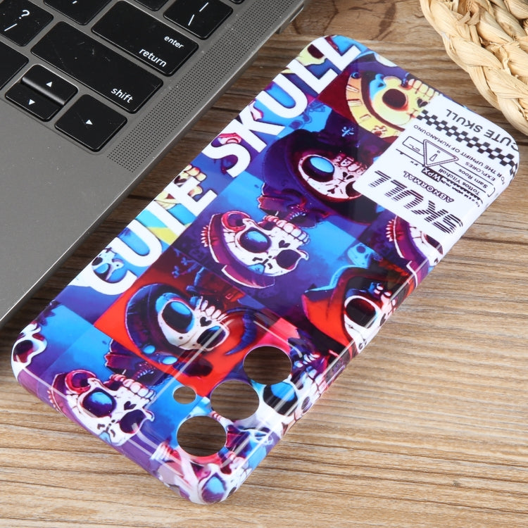 For Samsung Galaxy S23+ 5G Painted Pattern Precise Hole PC Phone Case(Cute Skull) - HoMEdemic™ 