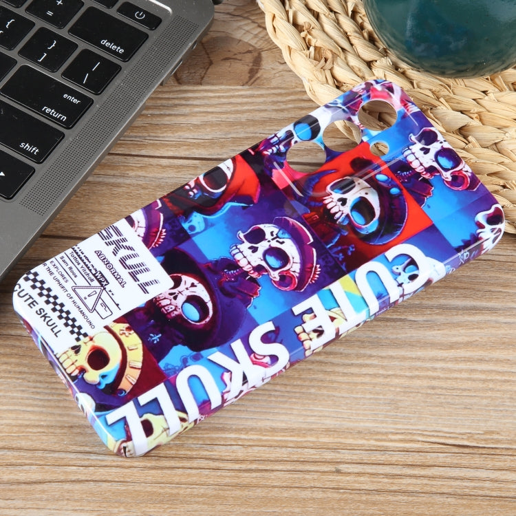 For Samsung Galaxy S23+ 5G Painted Pattern Precise Hole PC Phone Case(Cute Skull) - HoMEdemic™ 