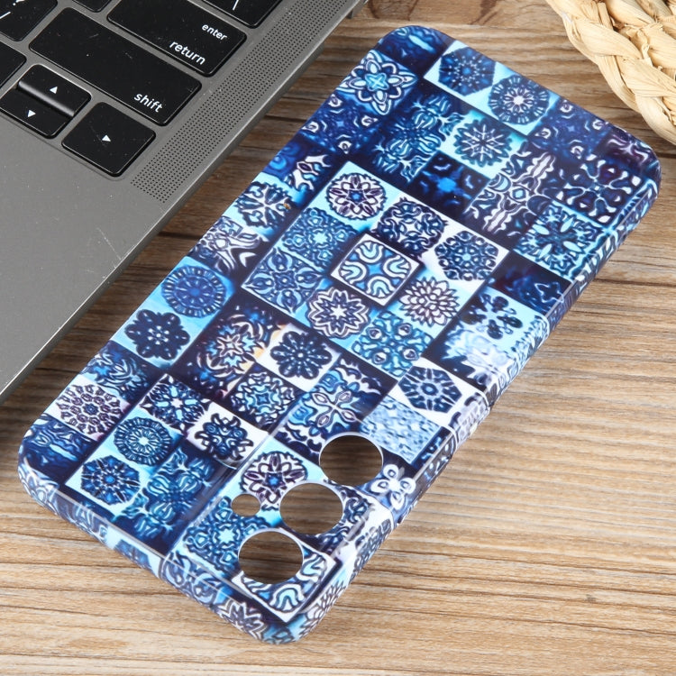 For Samsung Galaxy S23+ 5G Painted Pattern Precise Hole PC Phone Case(Green Plaid) - HoMEdemic™ 
