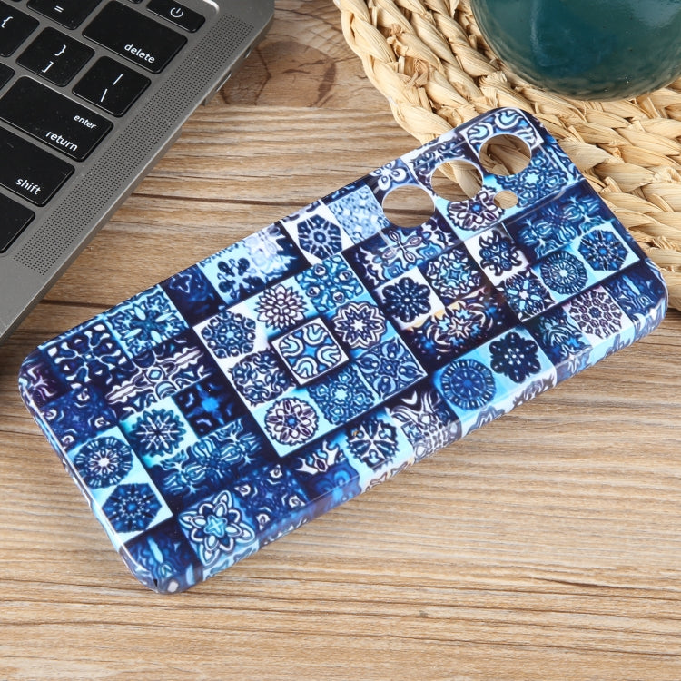 For Samsung Galaxy S23+ 5G Painted Pattern Precise Hole PC Phone Case(Green Plaid) - HoMEdemic™ 