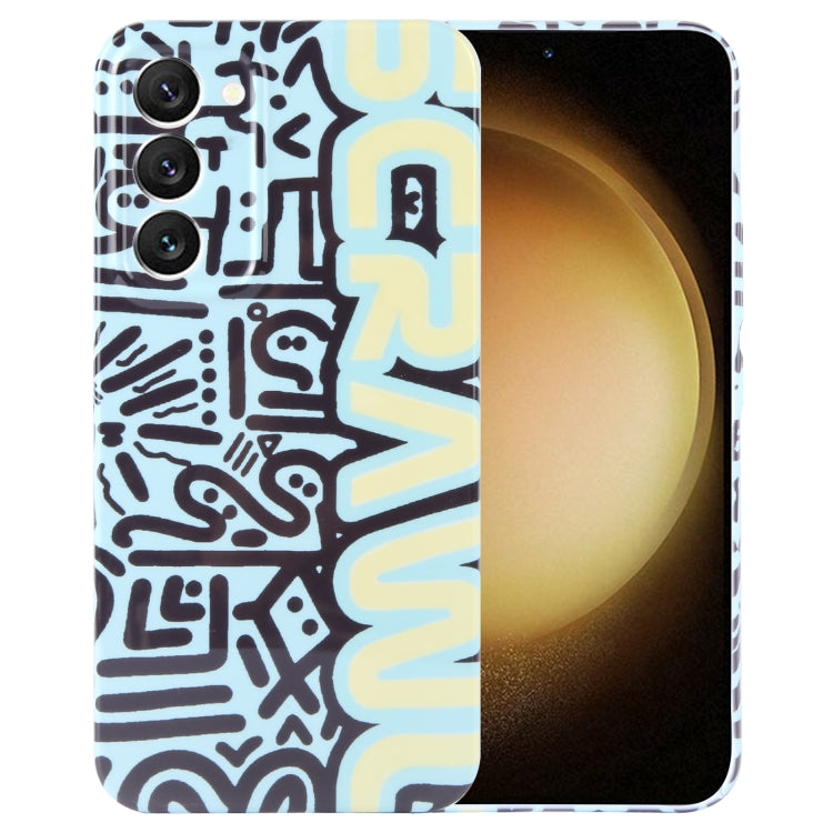 For Samsung Galaxy S23+ 5G Painted Pattern Precise Hole PC Phone Case(Green SCR) - HoMEdemic™ 