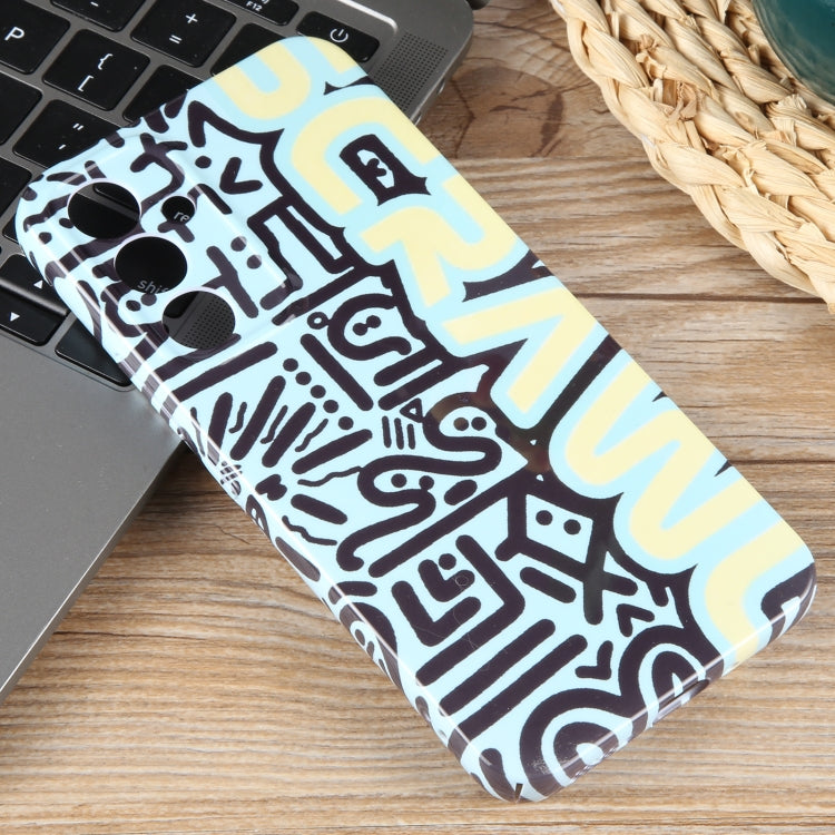 For Samsung Galaxy S23+ 5G Painted Pattern Precise Hole PC Phone Case(Green SCR) - HoMEdemic™ 