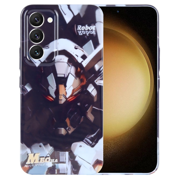 For Samsung Galaxy S23+ 5G Painted Pattern Precise Hole PC Phone Case(Grey Robot) - HoMEdemic™ 