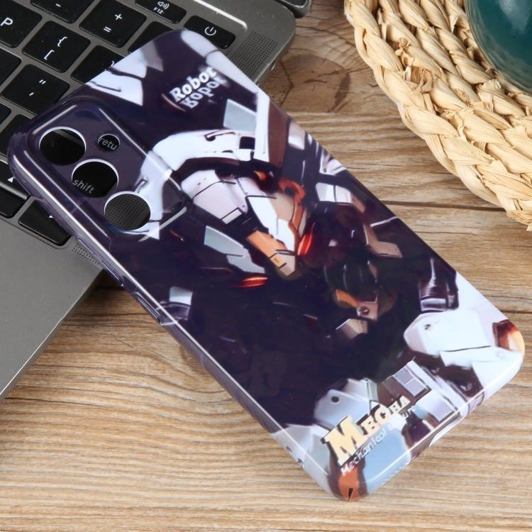 For Samsung Galaxy S23+ 5G Painted Pattern Precise Hole PC Phone Case(Grey Robot) - HoMEdemic™ 
