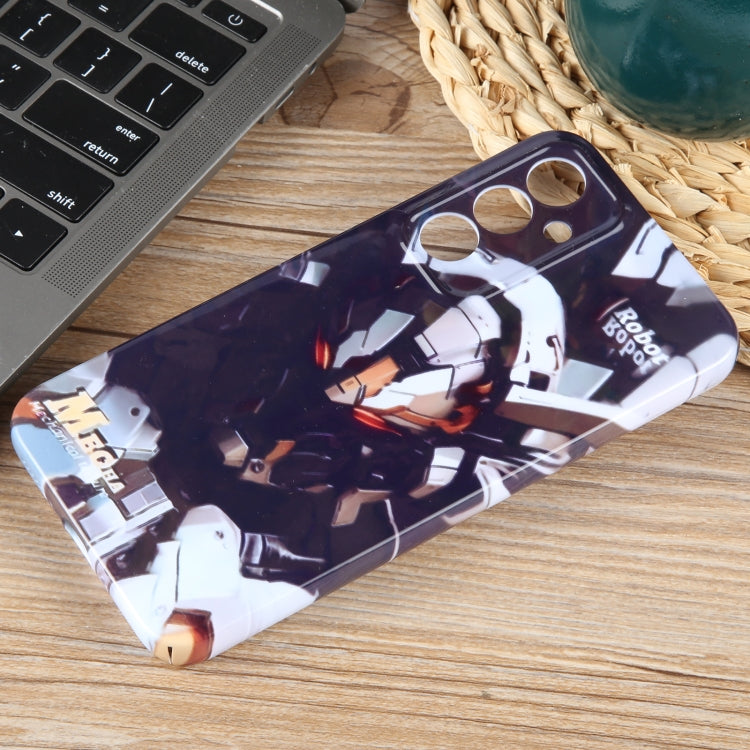 For Samsung Galaxy S23+ 5G Painted Pattern Precise Hole PC Phone Case(Grey Robot) - HoMEdemic™ 