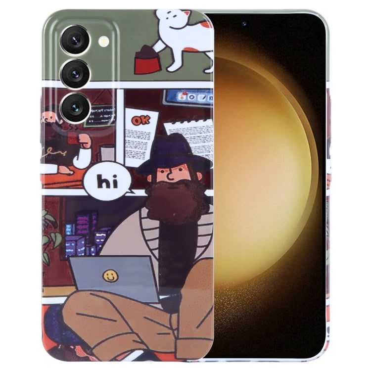 For Samsung Galaxy S23+ 5G Painted Pattern Precise Hole PC Phone Case(Holiday Uncle) - HoMEdemic™ 