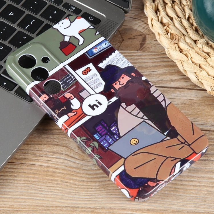 For Samsung Galaxy S23+ 5G Painted Pattern Precise Hole PC Phone Case(Holiday Uncle) - HoMEdemic™ 