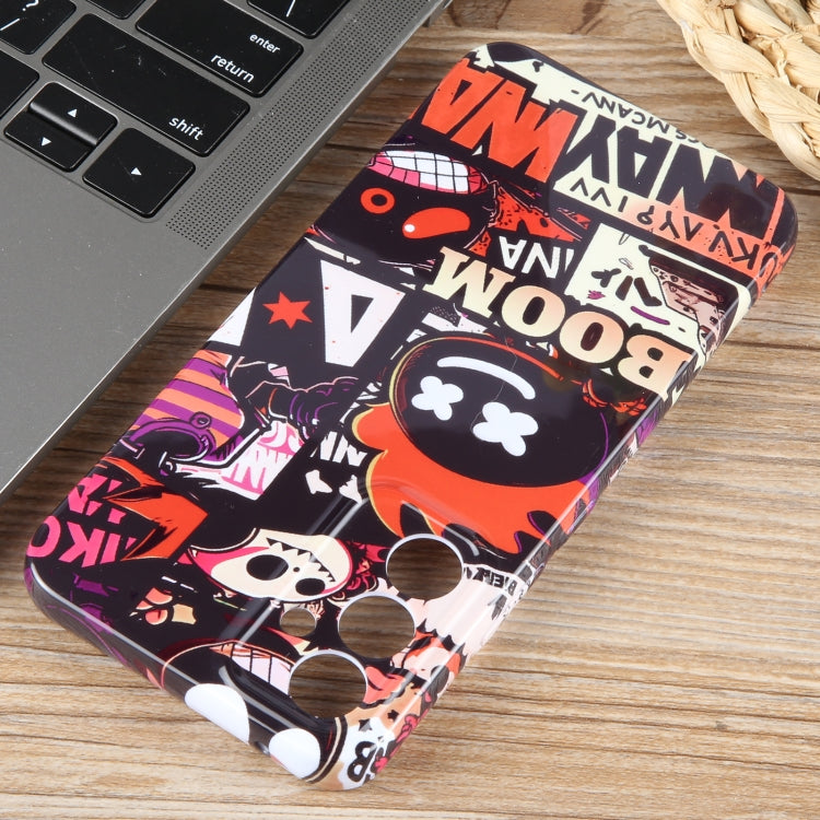 For Samsung Galaxy S23+ 5G Painted Pattern Precise Hole PC Phone Case(Orange Comics) - HoMEdemic™ 