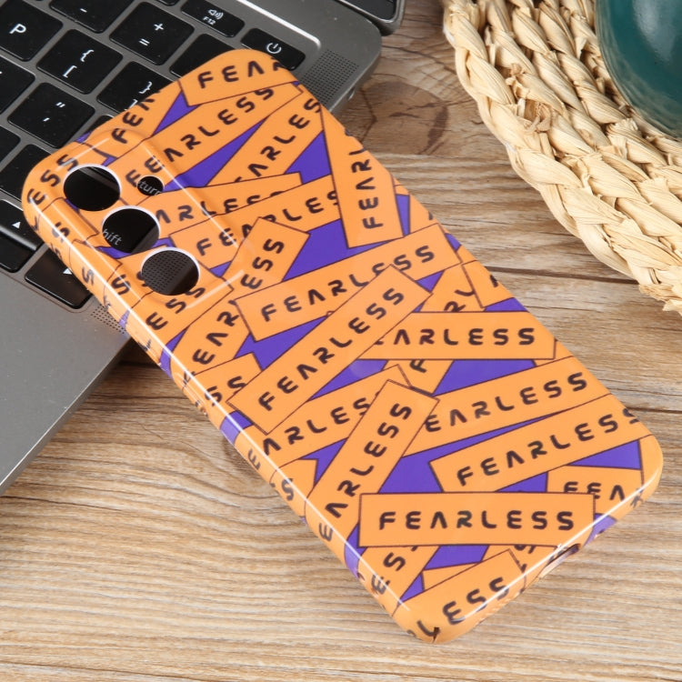 For Samsung Galaxy S23+ 5G Painted Pattern Precise Hole PC Phone Case(Orange Label) - HoMEdemic™ 