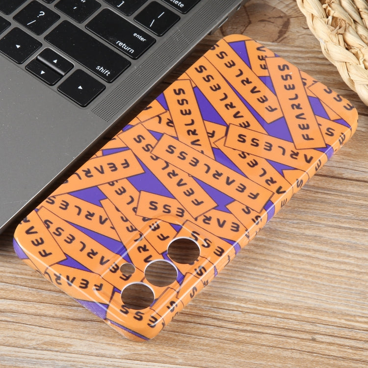 For Samsung Galaxy S23+ 5G Painted Pattern Precise Hole PC Phone Case(Orange Label) - HoMEdemic™ 