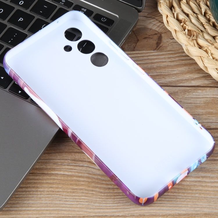 For Samsung Galaxy S23+ 5G Painted Pattern Precise Hole PC Phone Case(Orange Paint Astronaut) - HoMEdemic™ 