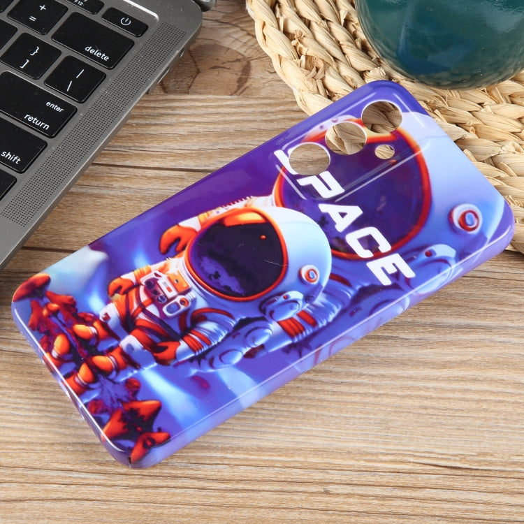 For Samsung Galaxy S23+ 5G Painted Pattern Precise Hole PC Phone Case(Orange White Astronaut) - HoMEdemic™ 